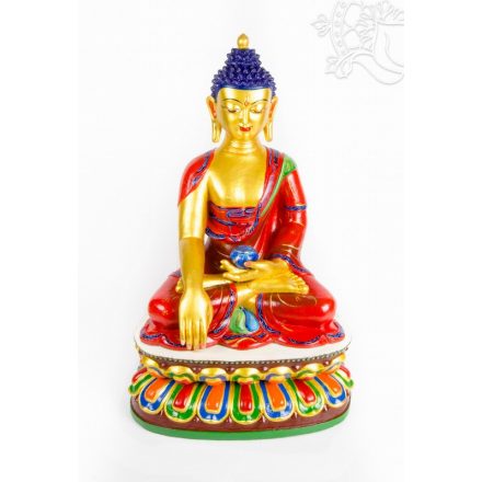 Shakyamuni Buddha agyag szobor, hatalmas méretű különlegesség - 65 cm