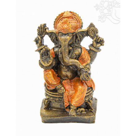 Ganesha színes rezin szobor - 15 cm