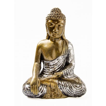 Shakyamuni Buddha színes rezin szobor - 28 cm