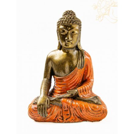 Shakyamuni Buddha színes rezin szobor - 28 cm