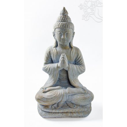 Imádkozó Buddha láva kő szobor - 50 cm.