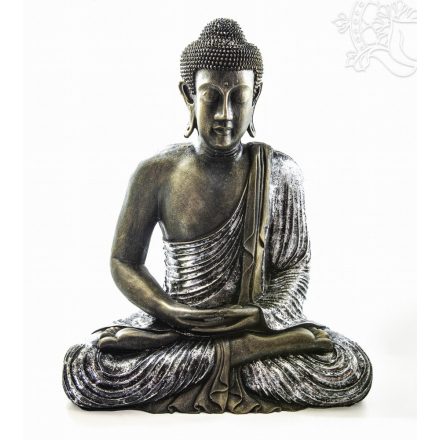 Amitabha Buddha színes rezin szobor, hatalmas - 60 cm