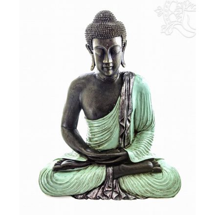 Amitabha Buddha színes rezin szobor, hatalmas - 60 cm