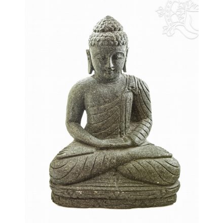 Amitabha Buddha valódi kő sziklából faragott szobor - 52 cm