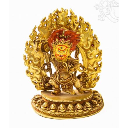 Mahakala aranyozott szobor - 14 cm