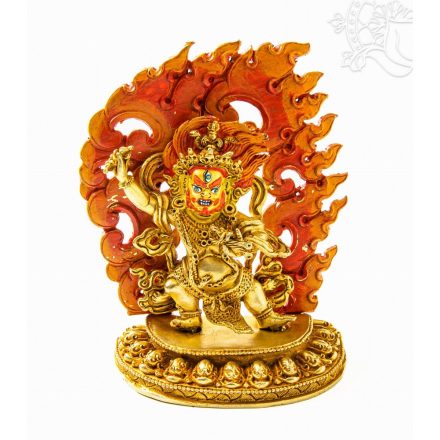 Mahakala aranyozott szobor - 15 cm