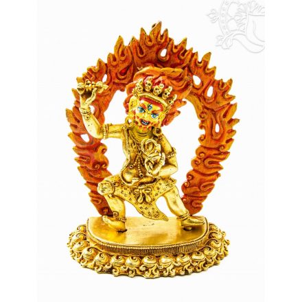 Mahakala aranyozott szobor - 12 cm