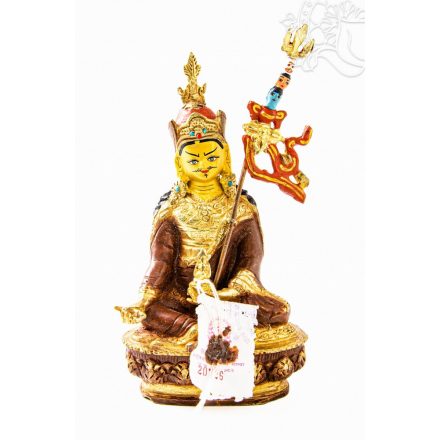 Guru Rinpoche félig aranyozott szobor - 17 cm