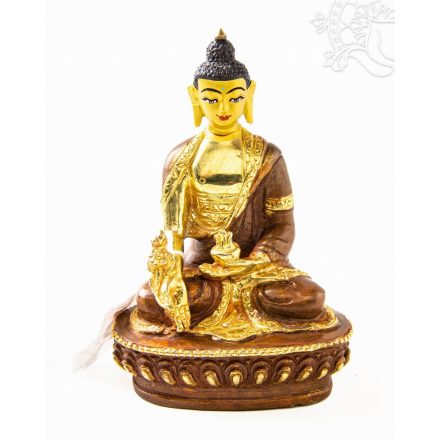 Gyógyító Buddha félig aranyozott szobor - 15 cm