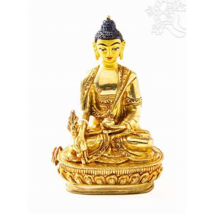 Gyógyító Buddha aranyozott szobor - 15 cm