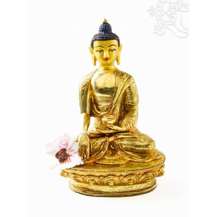 Shakyamuni Buddha aranyozott szobor - 21 cm