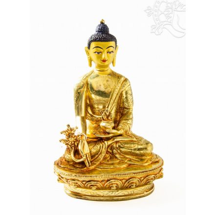 Gyógyító Buddha aranyozott szobor - 21 cm