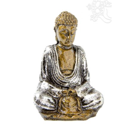 Amitabha Buddha színes rezin szobor - 8 cm