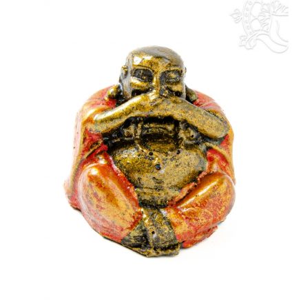 Nevető Buddha színes rezin szobor - 5 cm