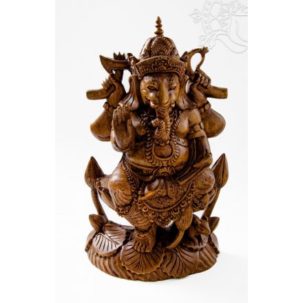 Ganesha álló fa szobor, különleges - 35 cm