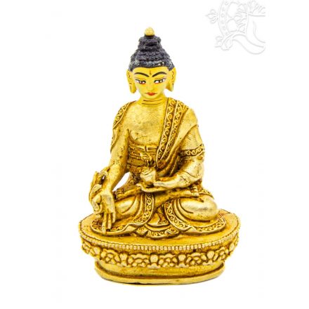 Gyógyító Buddha, teljesen aranyozott szobor - 7,5 cm