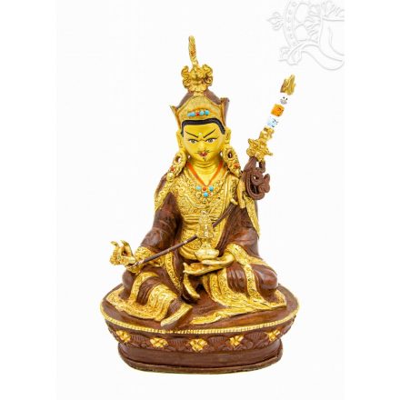 Guru Rinpoche, félig aranyozott szobor - 21 cm