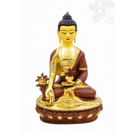 Gyógyító Buddha, félig aranyozott szobor - 32 cm