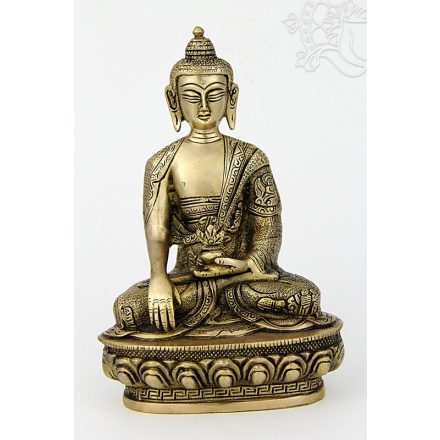 Shakyamuni Buddha szobor réz, matt sárga- 21 cm