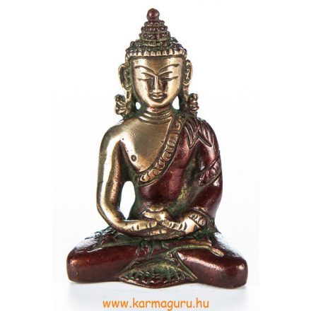 Amitabha Buddha szobor, arany-vörös - 8 cm