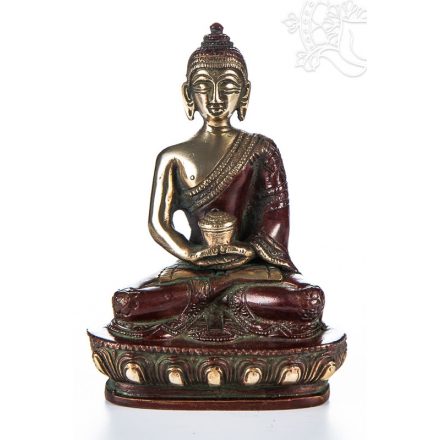 Amitabha Buddha szobor, arany-vörös - 14cm