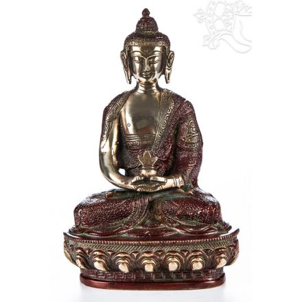 Amitabha Buddha szobor, arany-vörös - 21cm