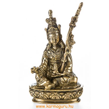 Guru Rinpoche réz szobor, matt sárga - 14 cm