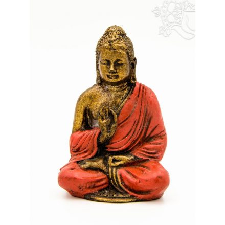 Áldó Buddha színes rezin szobor - 11 cm