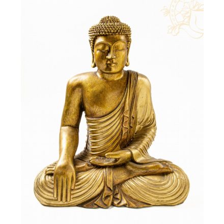 Shakyamuni Buddha színes rezin szobor - 38 cm