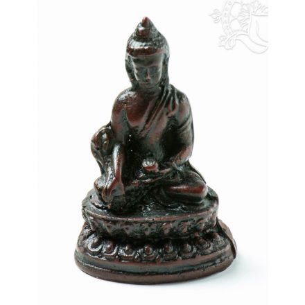 Gyógyító Buddha szobor rezin vörös színű - 5,5 cm