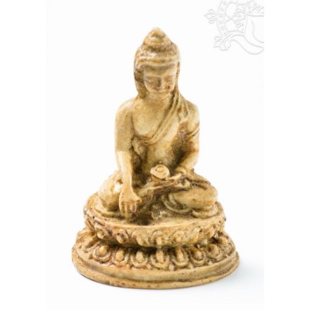 Buddha Shakyamuni csont színű rezin szobor - 5,5 cm