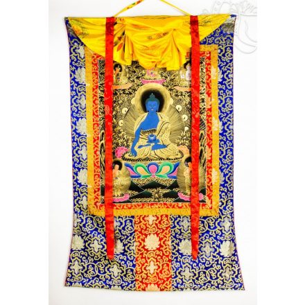 Gyógyító Buddha thanka - prémium minőség, hatalmas méretű