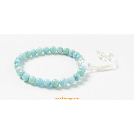 Larimar csukló mala, gumis - delfinkő, Atlantisz fénykapuja