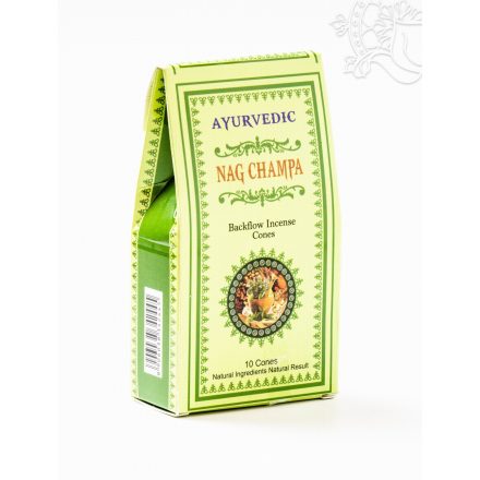 Ayurvedic Nag Champa, visszaáramló (backflow) kúpfüstölő