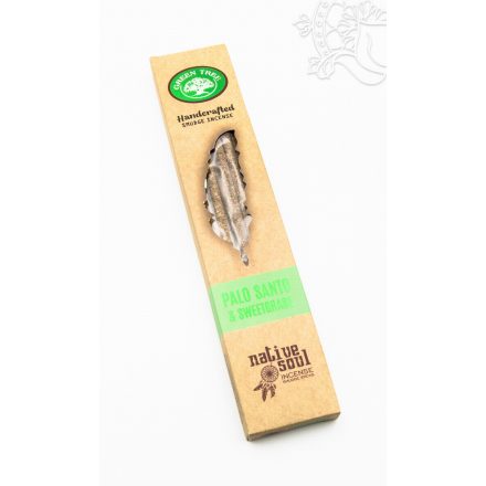 Prémium füstöló, GREEN TREE Native Soul Palo Santo és sweetgrass, 15 gr