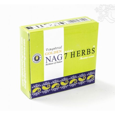 Vijayshree Golden Nag 7 Herbs kúpfüstölő