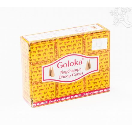 Goloka Nag Champa kúpfüstölő égetővel