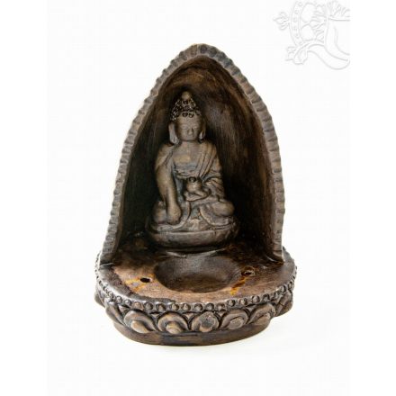 Agyag füstölő égető Shakyamuni Buddhával - 13 cm