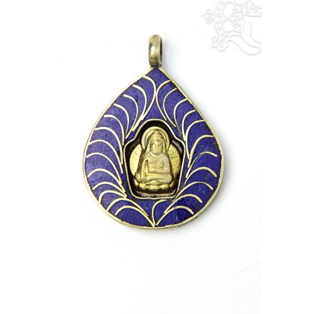 Buddha medál lapis bodhi fa levélen