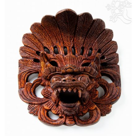 Faragott fa Barong maszk - 17 cm