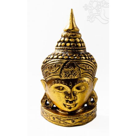 Buddha maszk fa faragott falra és asztalra - 35 cm