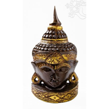 Buddha maszk fa faragott falra és asztalra - 35 cm