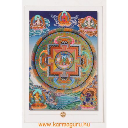 Zöld Tara mandala képeslap