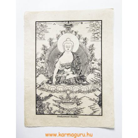 Shakyamuni Buddha mártott papír (LOKTA) falikép