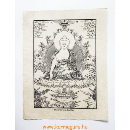 Shakyamuni Buddha mártott papír (LOKTA) falikép