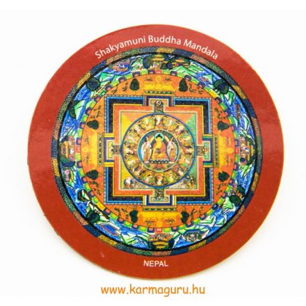 Shakyamuni Buddha mandala vékony hűtőmágnes