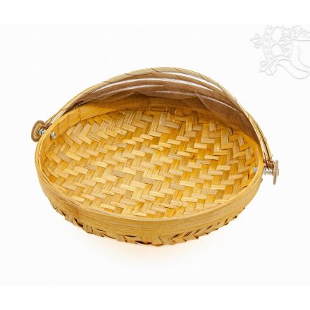 Kerek, rattan kenyértartó - 24 cm