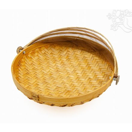 Kerek, rattan kenyértartó - 30 cm