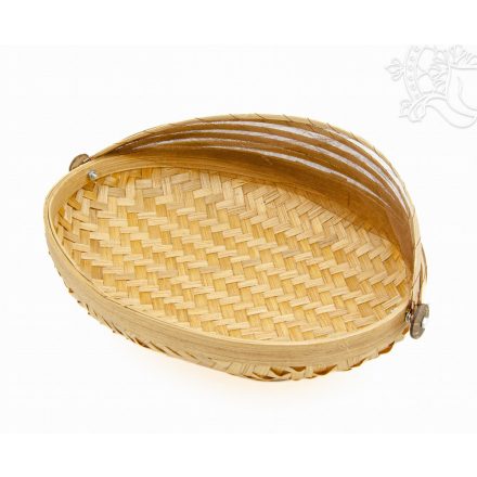 Ovális, rattan kenyértartó - 34x26 cm