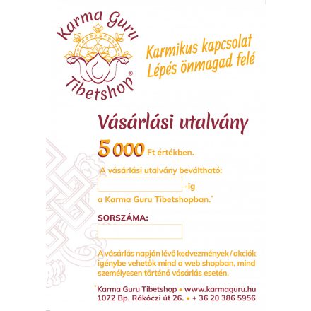 5.000,- Ft-os vásárlási utalvány